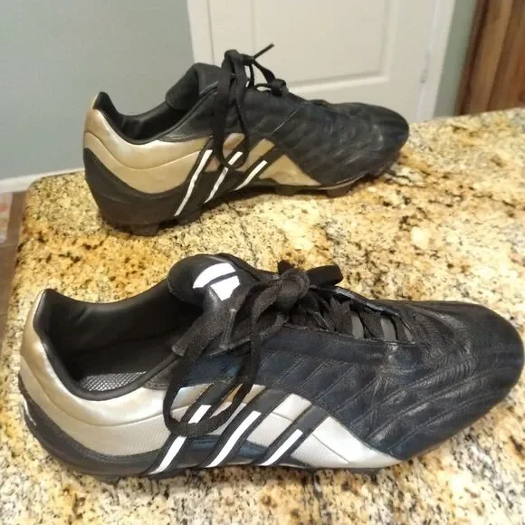 Rare Adidas Leira 2 TRX FG 519371 Gunmetal Brown Black Soccer Shoes Mens Sz 10.5